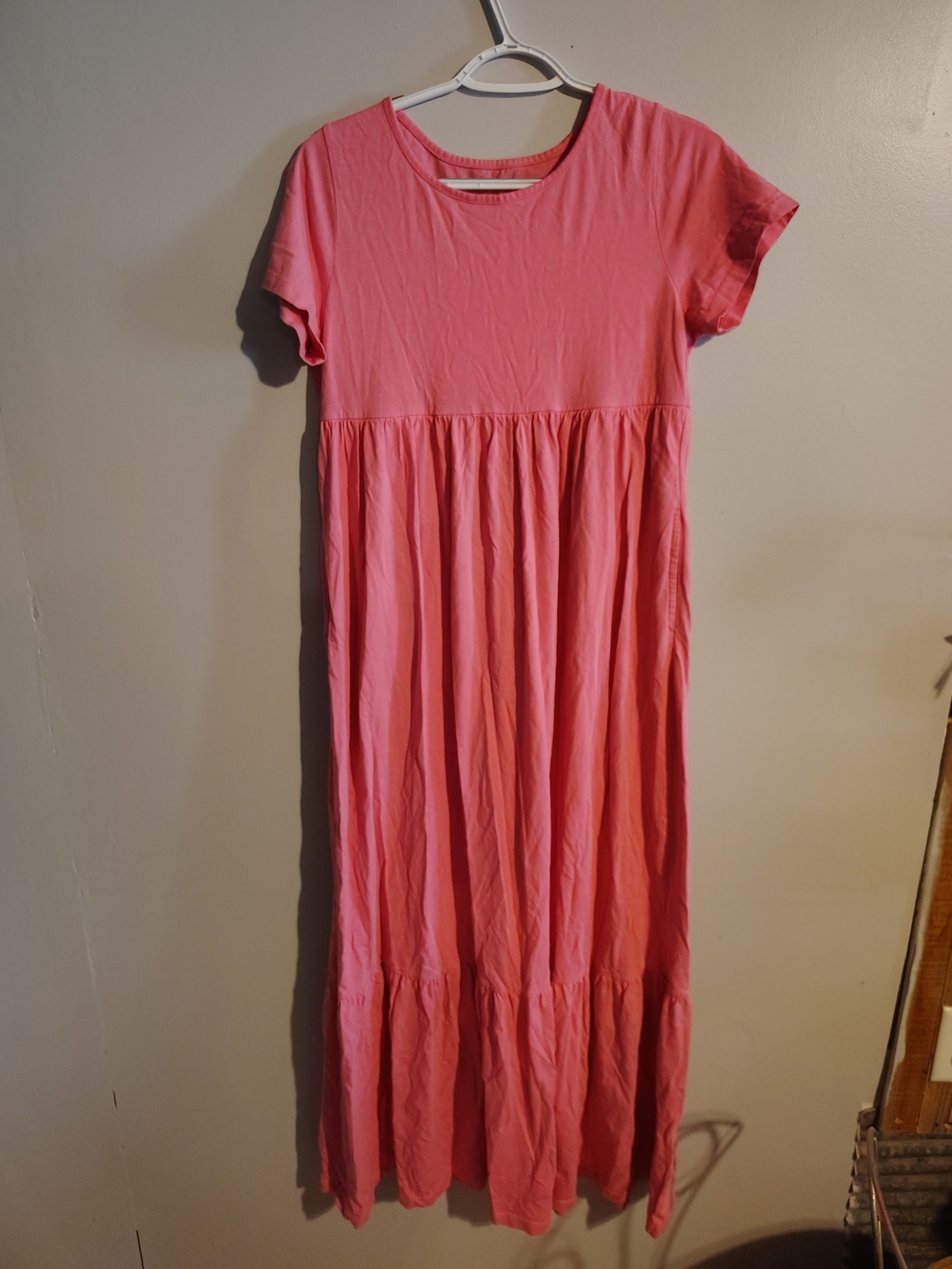crown & ivy Coral Pink Short-Sleeve Maxi Dress